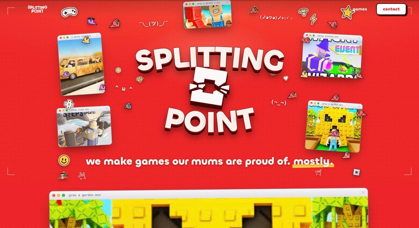 The Splitting Point landing page